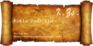 Kukla Zsófia névjegykártya