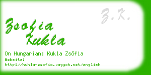zsofia kukla business card