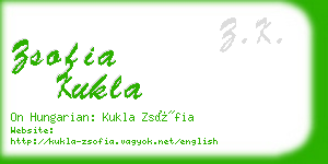 zsofia kukla business card